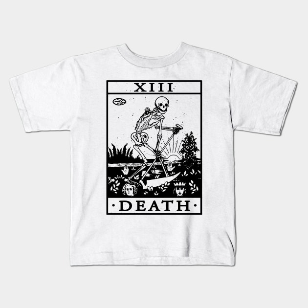 VINTAGE TAROT CARD T SHIRT, DEATH CARD, OCCULT, TAROT Kids T-Shirt by Tshirt Samurai